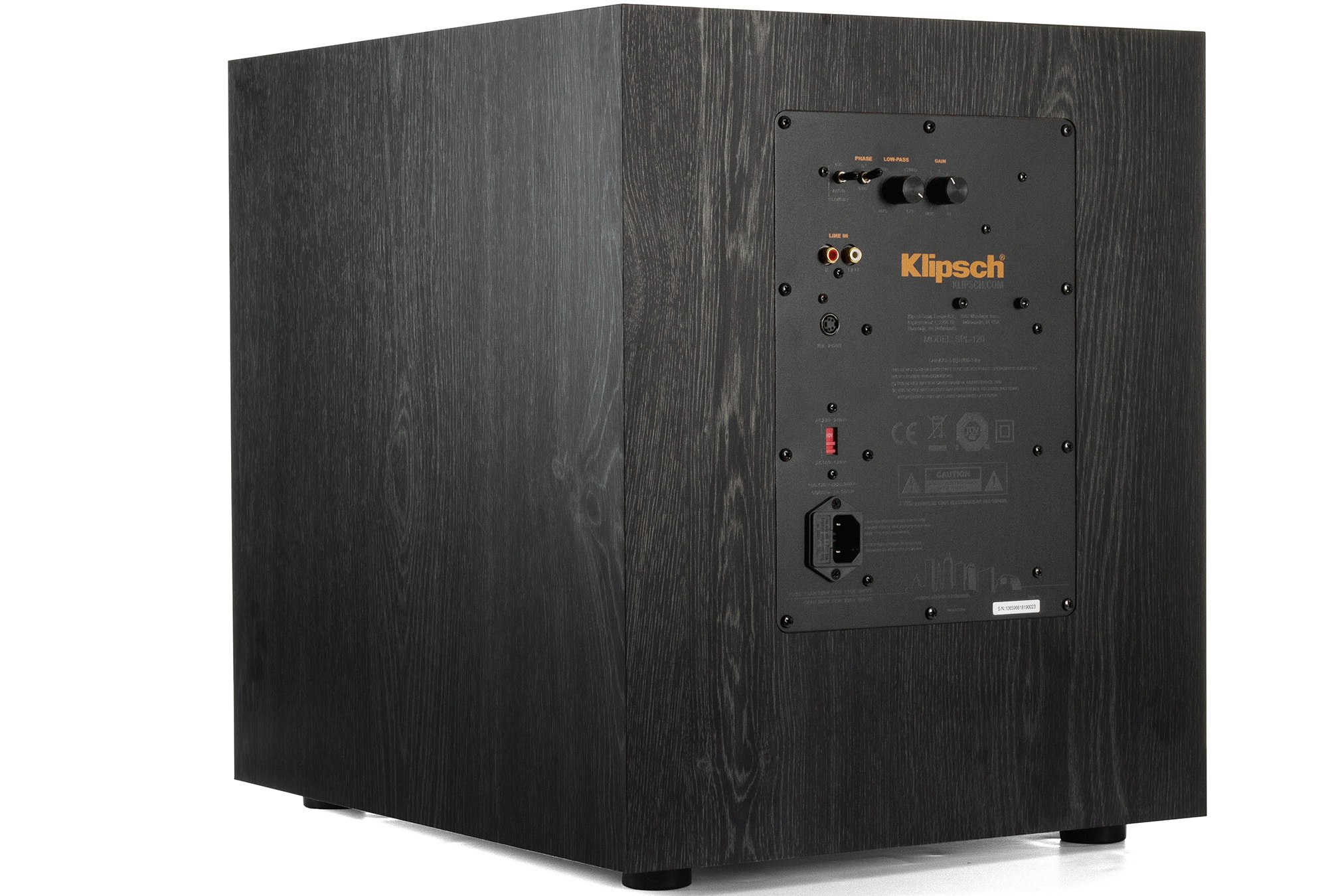Panel de control del altavoz de frecuencias graves SPL-120